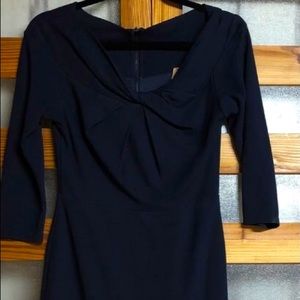 Anthro Navy Dress